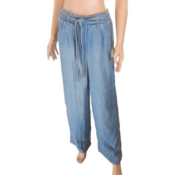 Wide Leg Flare Pants Small Knox Rose Women's Blue Pants - Picture 8 of 9